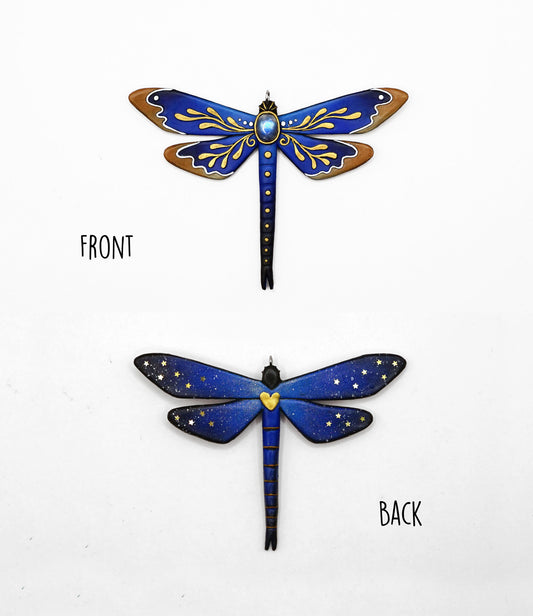 Botanical dragonfly pendant