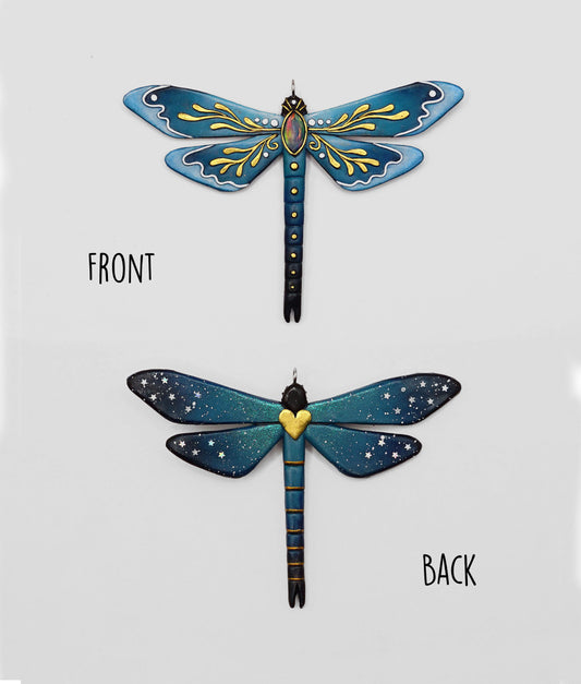 Botanical dragonfly pendant