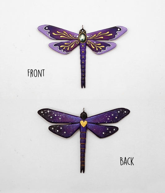 Botanical dragonfly pendant