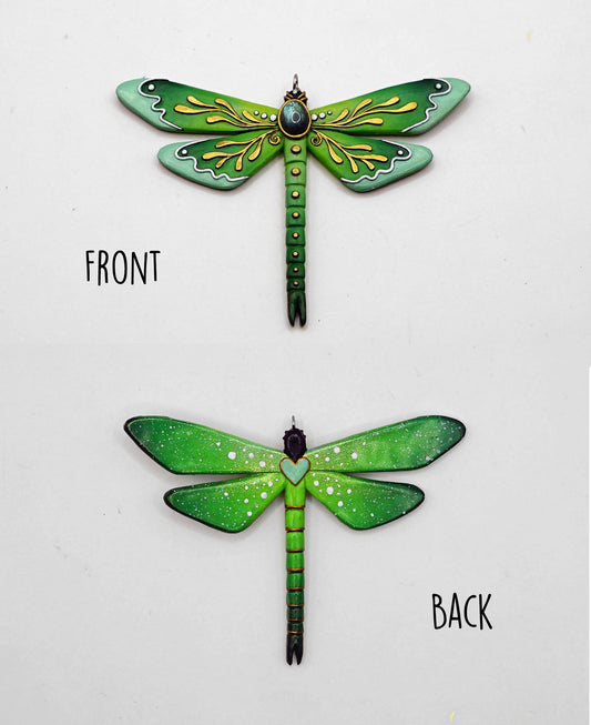 Botanical dragonfly pendant