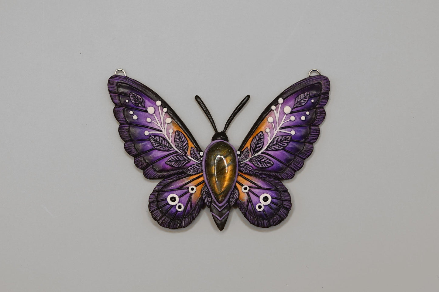 Lavender Meadow butterfly pendant