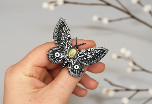 Silverleaf butterfly pendant