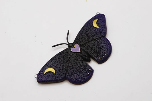 Dreamwalker | Violet moth pendant (discounted - minor flaws)