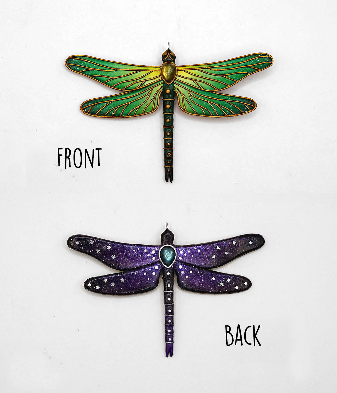 Double-sided dragonfly pendant