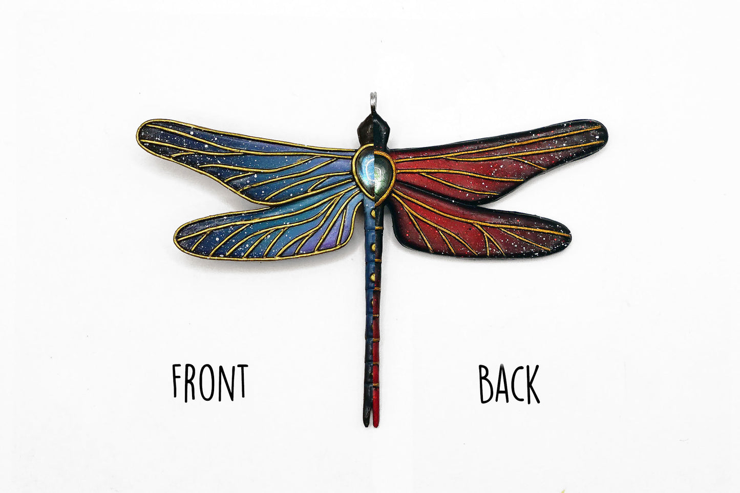 Double-sided dragonfly pendant
