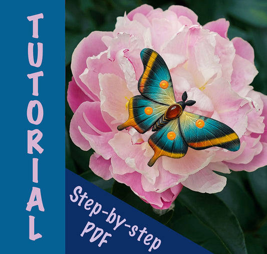 Colorful moth brooch tutorial