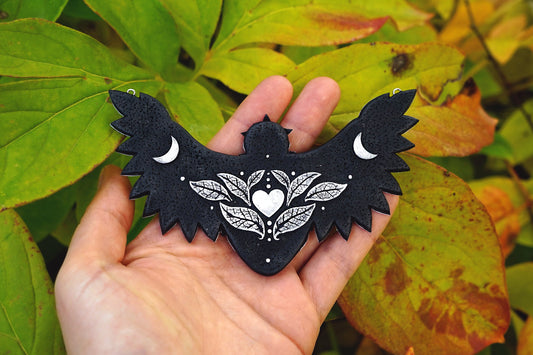Leafy Owl large statement necklace