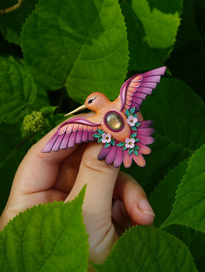 Hummingbird brooch