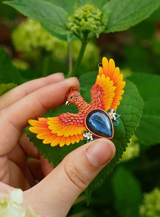 Small phoenix pendant (Still, I rise)