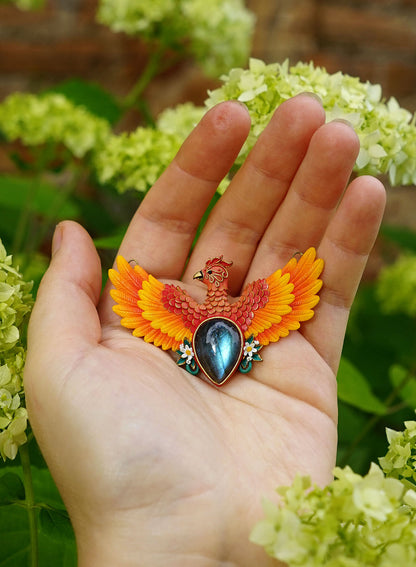 Small phoenix pendant (Still, I rise)
