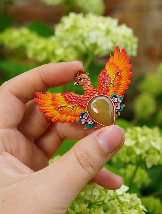 Small phoenix pendant (I will rise again)