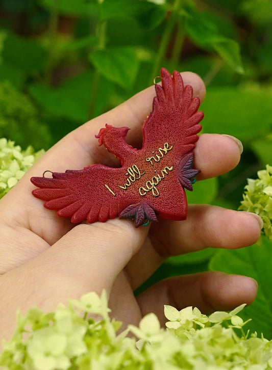 Small phoenix pendant (I will rise again)