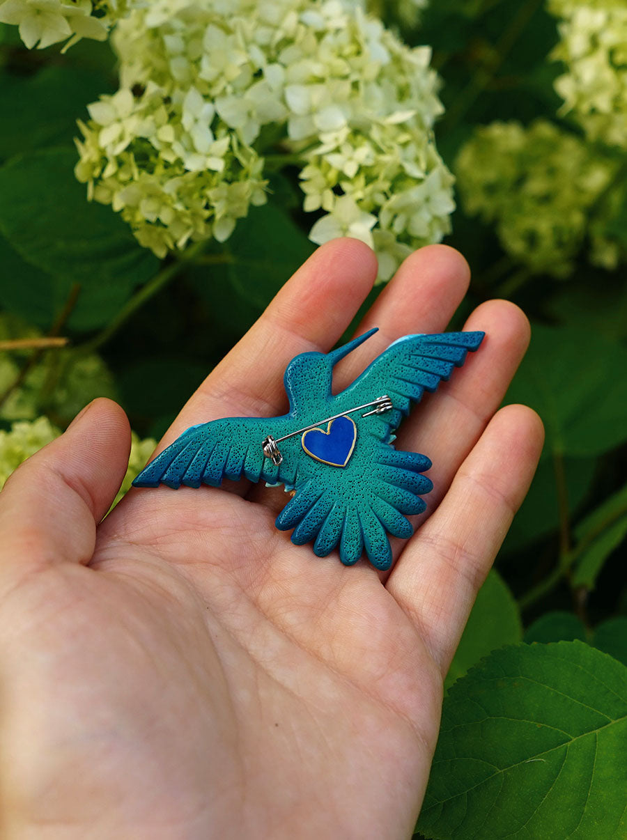 Hummingbird brooch