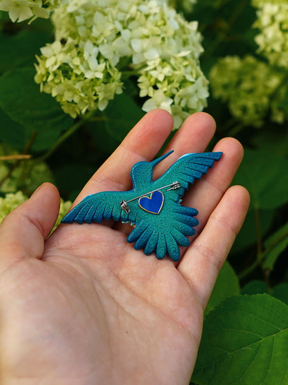 Hummingbird brooch