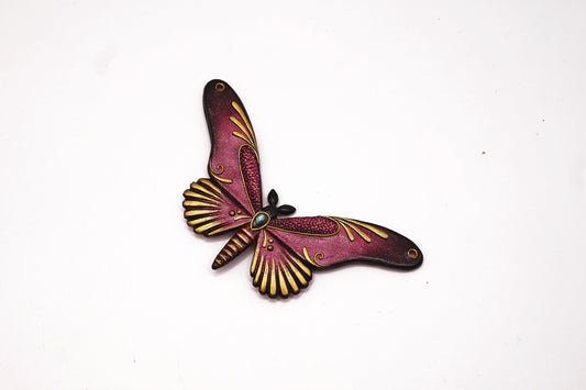 Double-sided butterfly pendant (magenta)