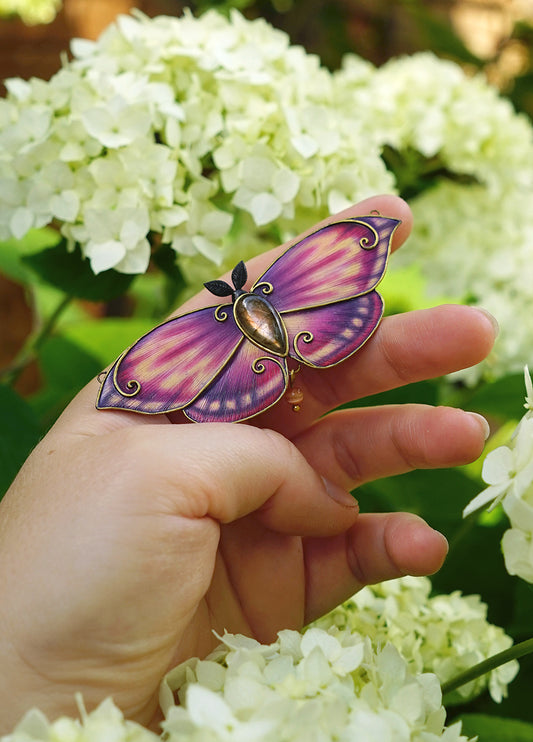 Sunset's Kiss moth pendant