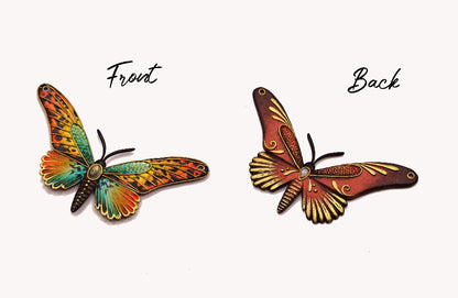 Double-sided butterfly pendant (orange)