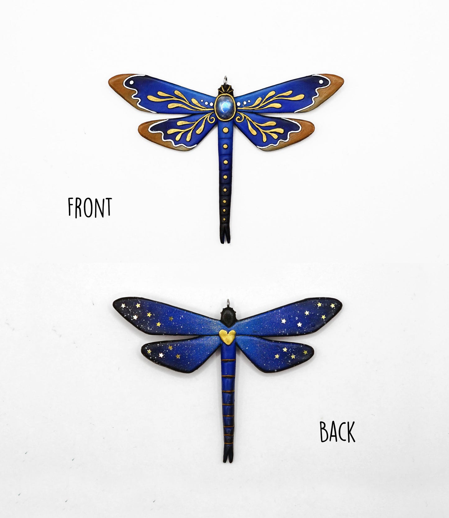Botanical dragonfly pendant