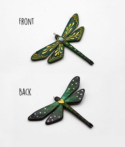Botanical dragonfly pendant