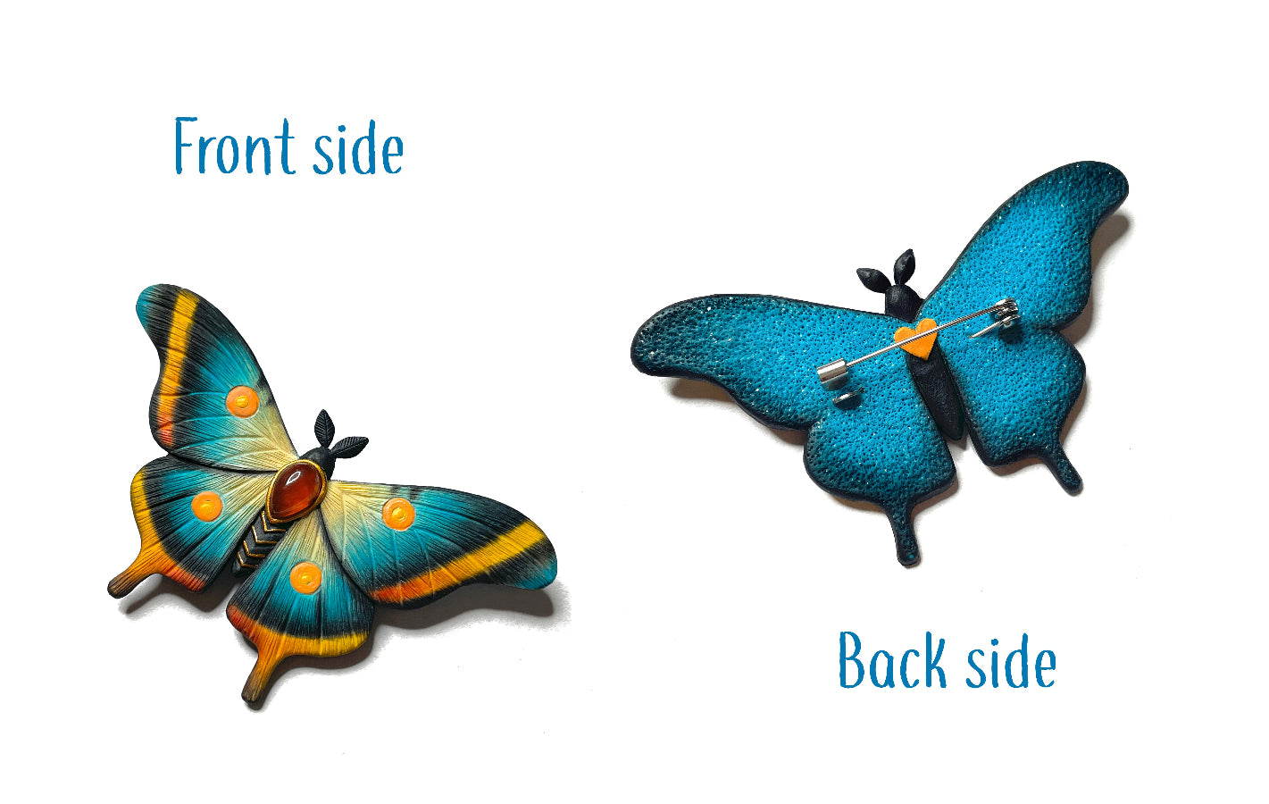 Colorful moth brooch tutorial