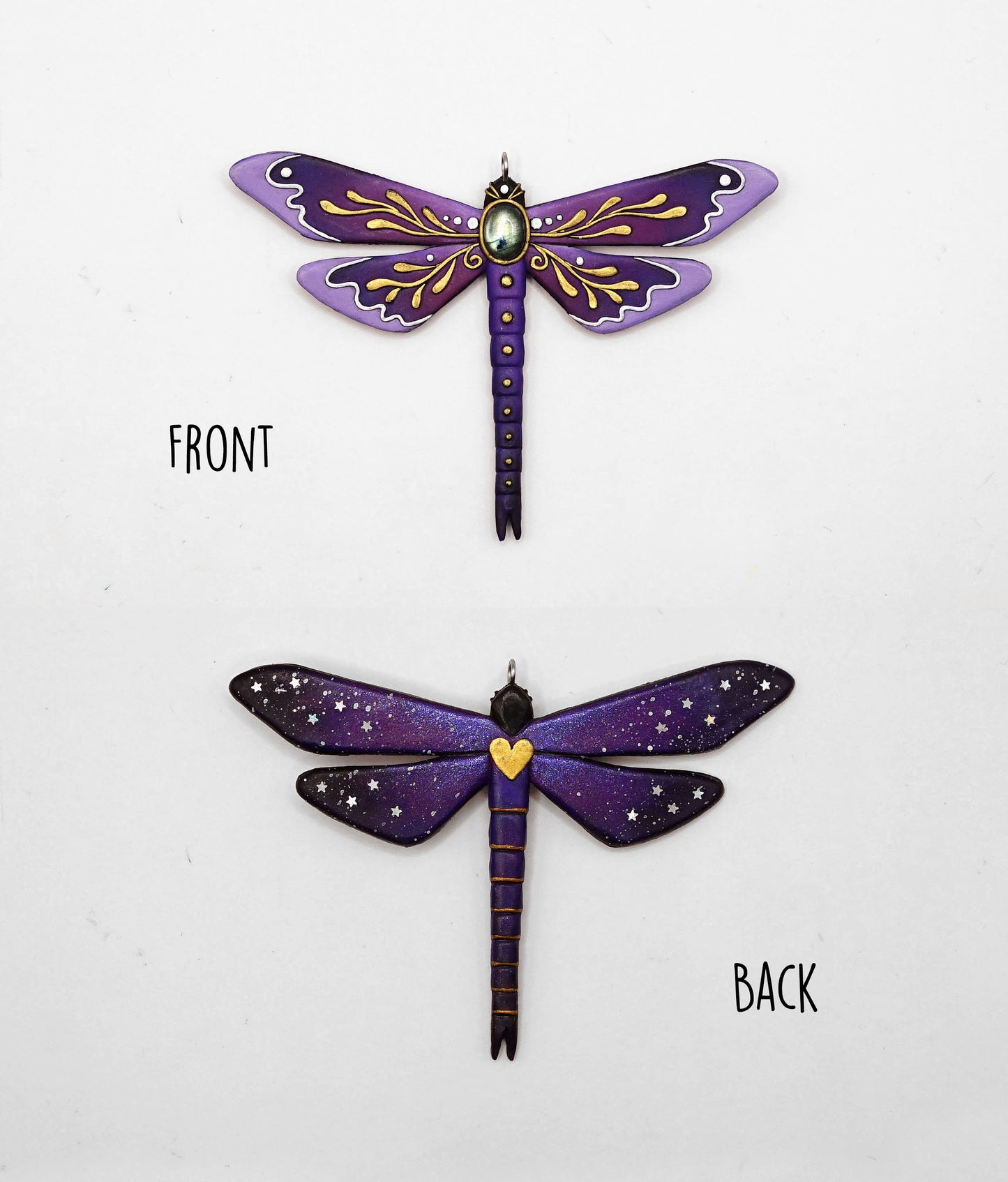 Botanical dragonfly pendant