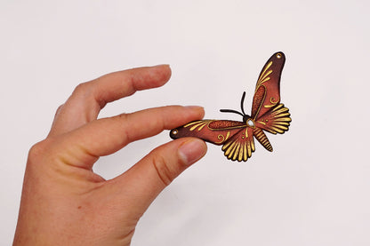 Double-sided butterfly pendant (orange)