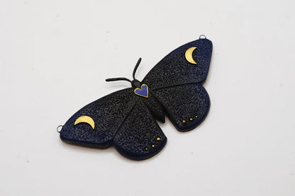 Stormborn | Blue moth pendant (discounted - minor flaws)