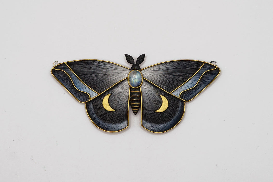Nightveil | Black moth pendant