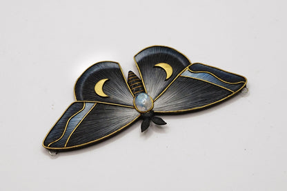 Nightveil | Black moth pendant