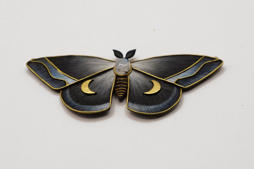 Nightveil | Black moth pendant