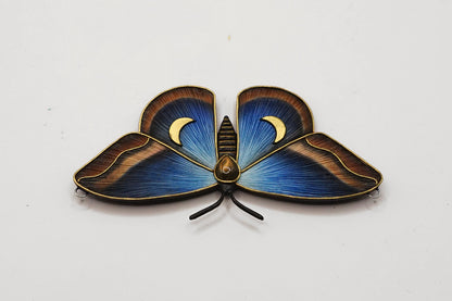 Stormborn | Blue moth pendant (discounted - minor flaws)