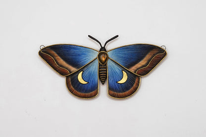 Stormborn | Blue moth pendant (discounted - minor flaws)