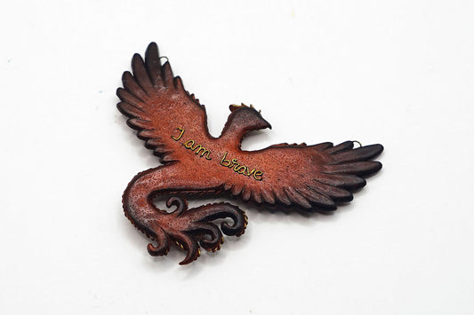 Mini-phoenix pendant (metallic copper effect)
