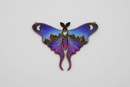 Night sky moth pendant