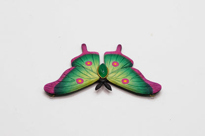 Green moth pendant