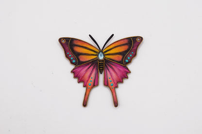 Pink & orange butterfly pendant