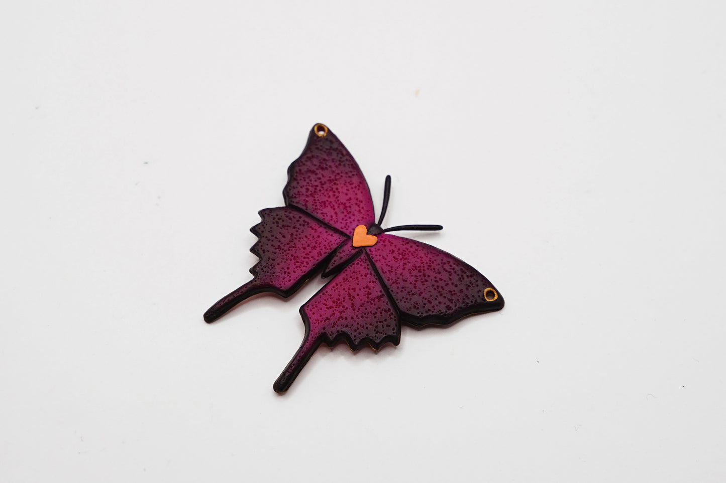 Pink & orange butterfly pendant