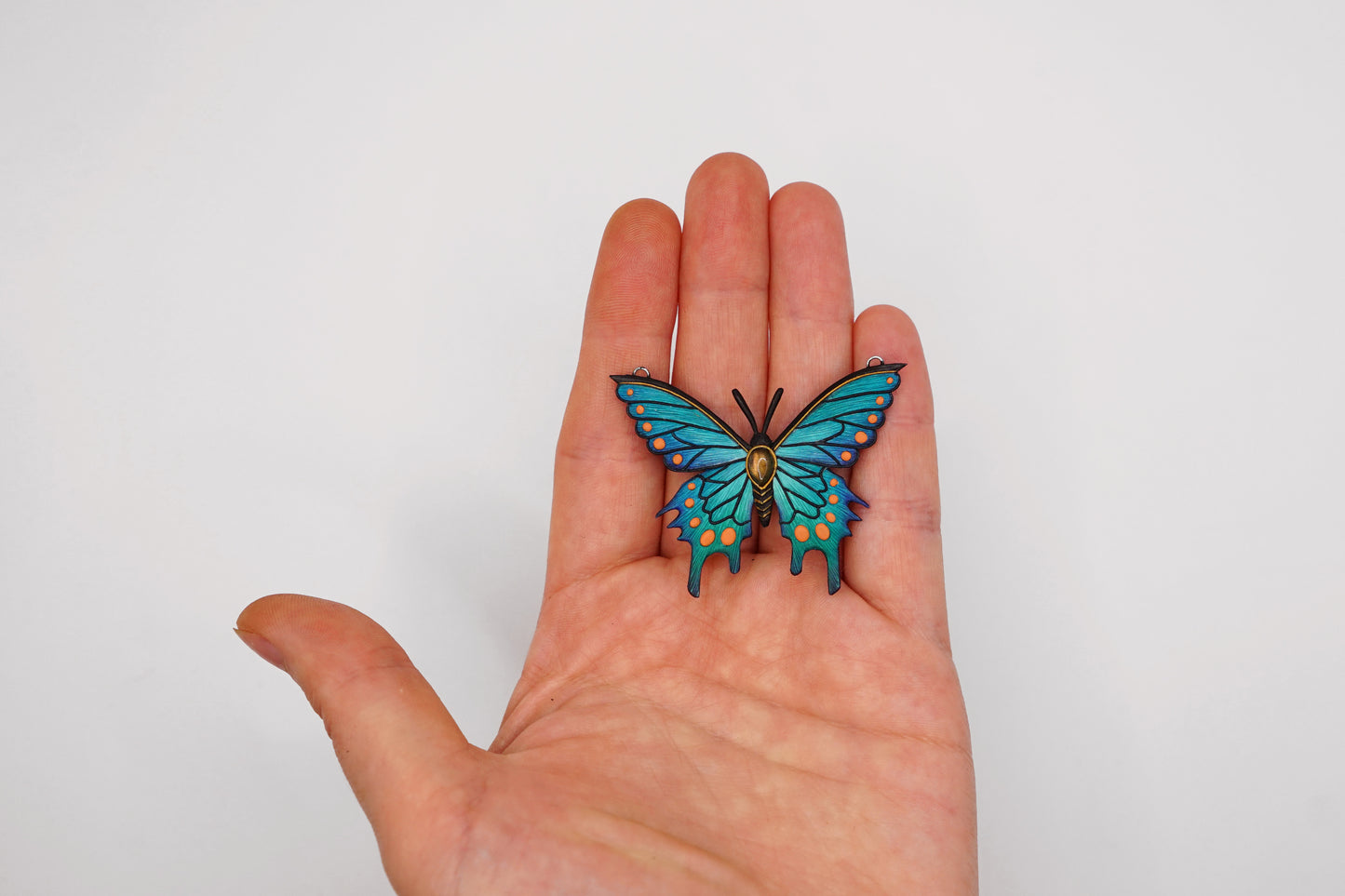 Blue butterfly pendant