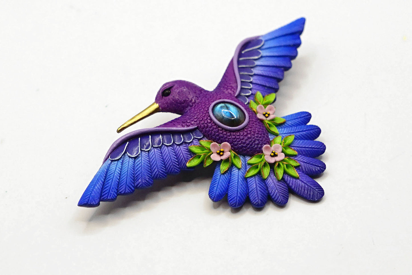 Hummingbird brooch