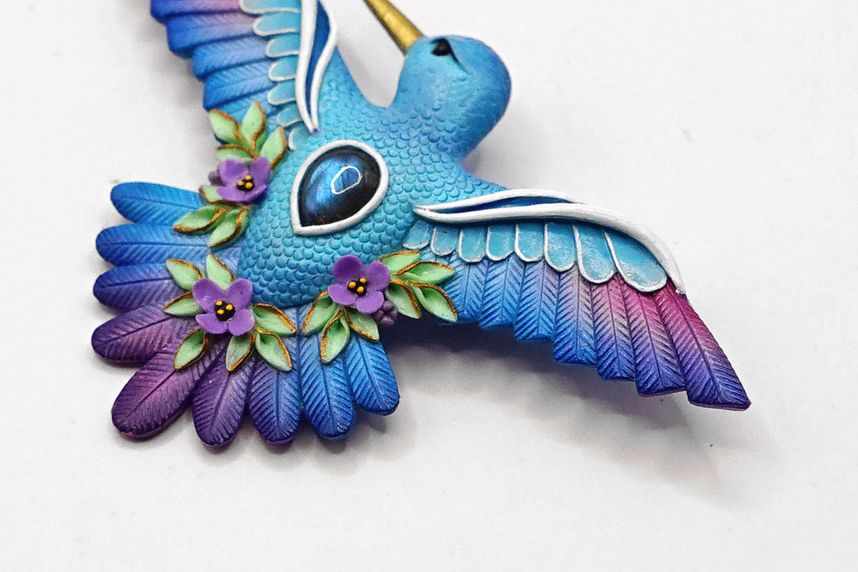 Hummingbird brooch