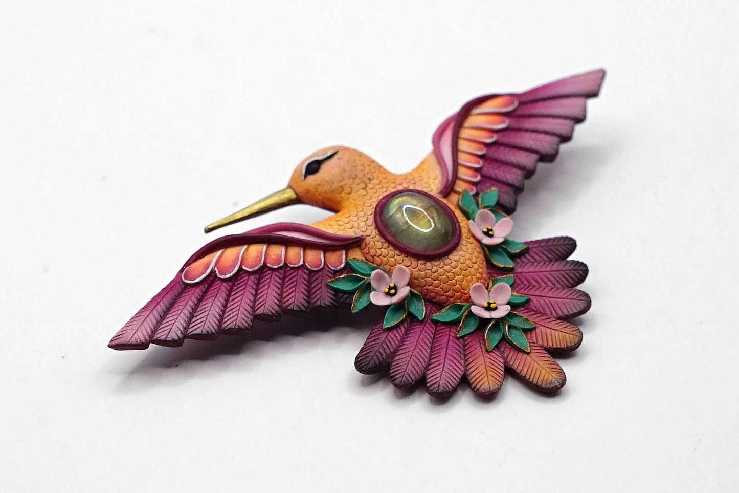 Hummingbird brooch