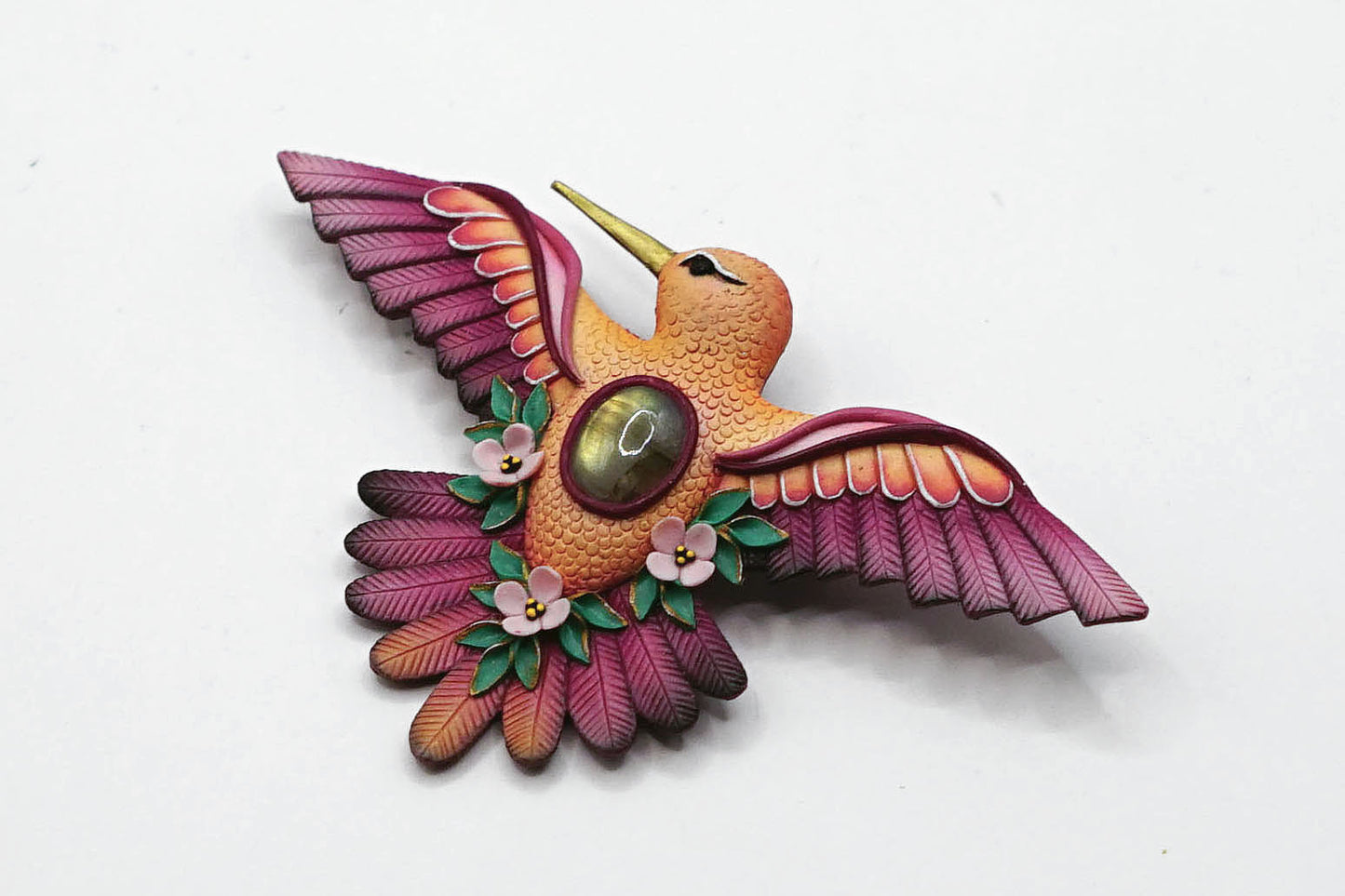 Hummingbird brooch
