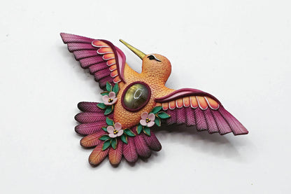 Hummingbird brooch