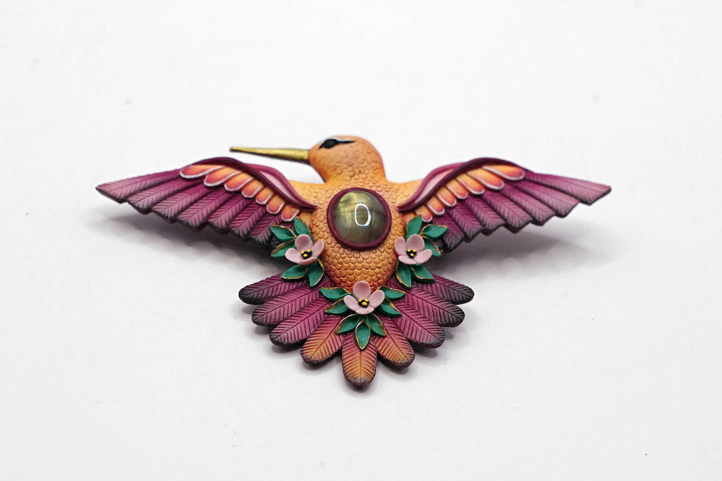 Hummingbird brooch