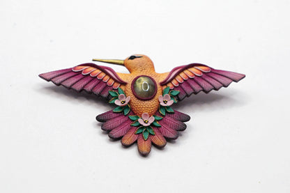 Hummingbird brooch