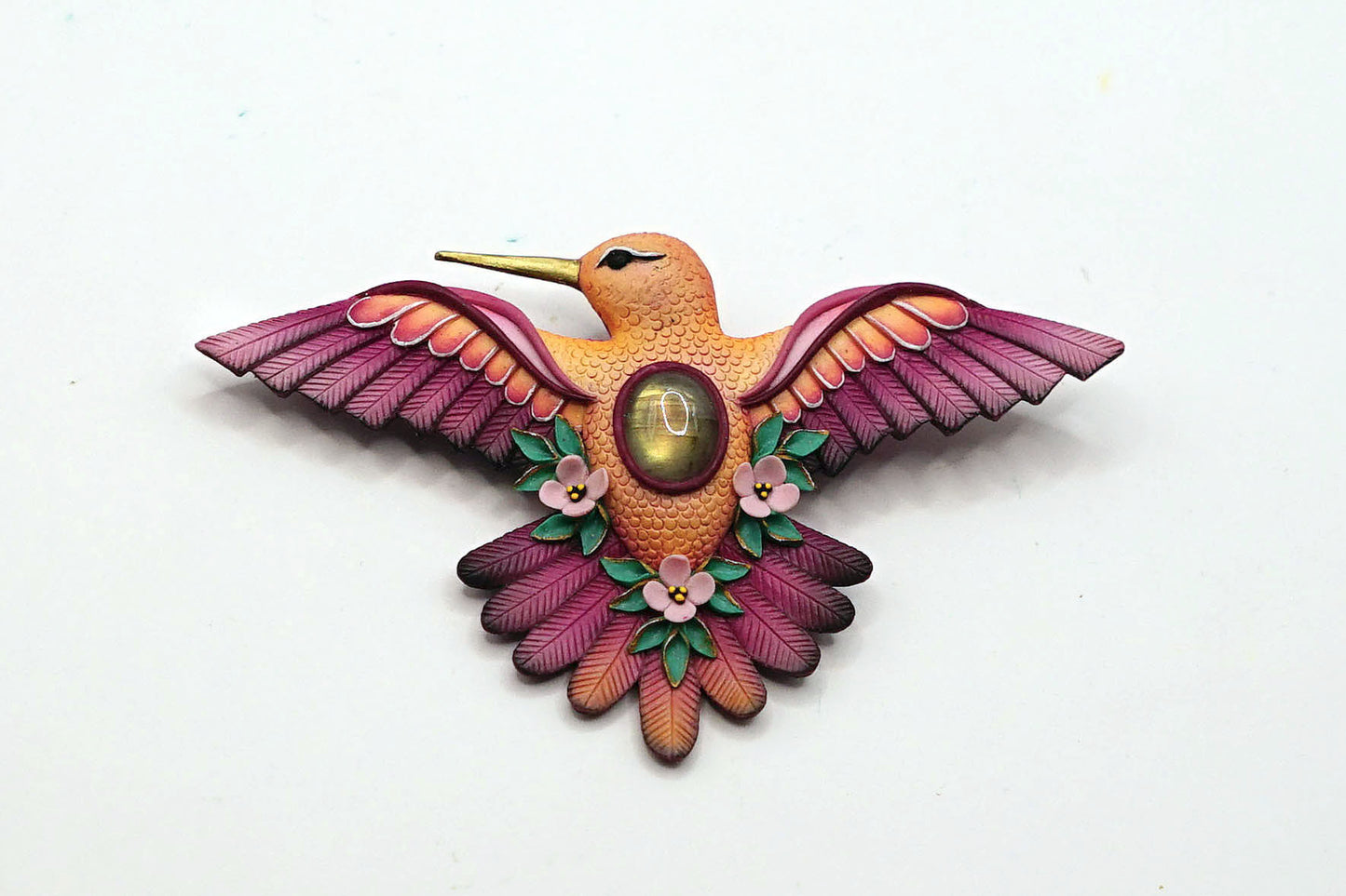 Hummingbird brooch