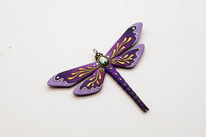 Botanical dragonfly pendant