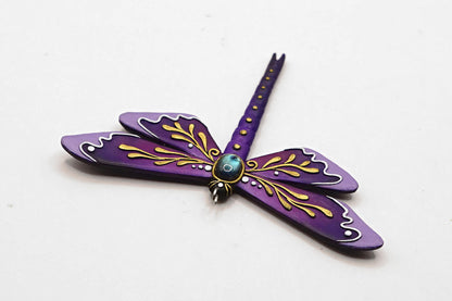Botanical dragonfly pendant