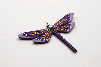 Botanical dragonfly pendant