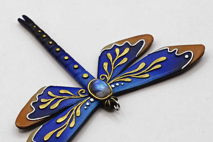 Botanical dragonfly pendant